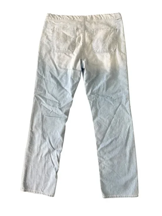 MOTHER The Lazy Daisy Drawstring High Rise Jeans- Straight Leg- Light Wash- 27 - Picture 7 of 14